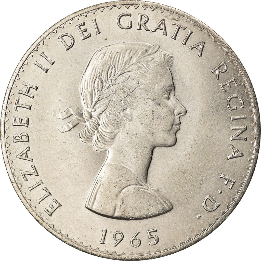Moneta, Gran Bretagna, Elizabeth II, Churchill, Crown, 1965, BB, Rame-nichel