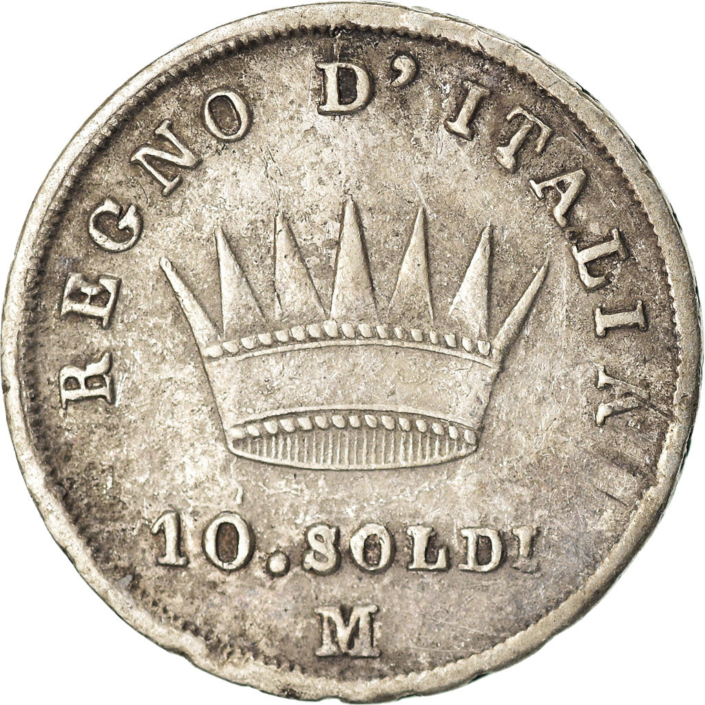 Moeda, ESTADOS ITALIANOS, KINGDOM OF NAPOLEON, Napoleon I, 10 Soldi, 1810