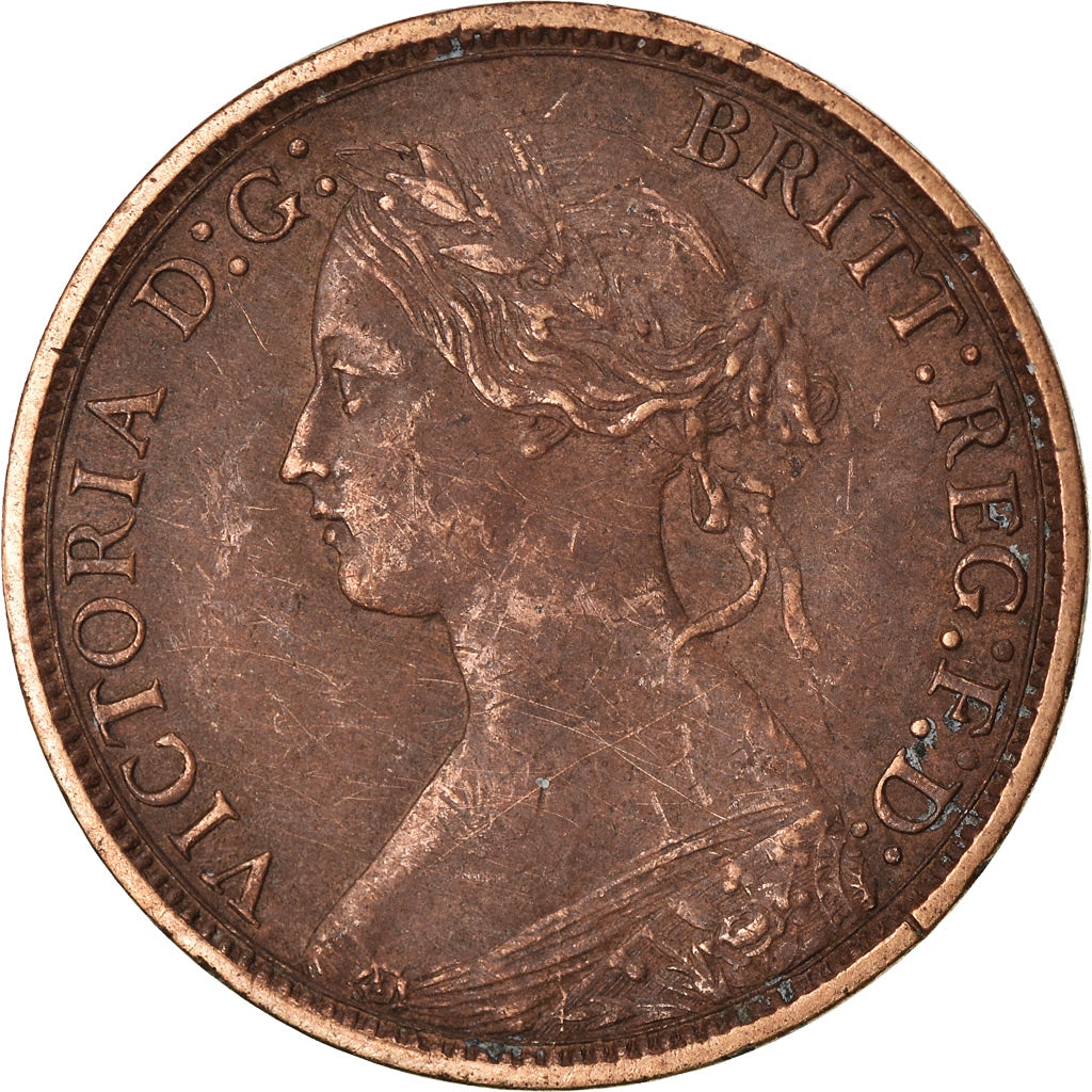 Coin, Great Britain, Victoria, Farthing, 1866, EF(40-45), Bronze, KM:747.2