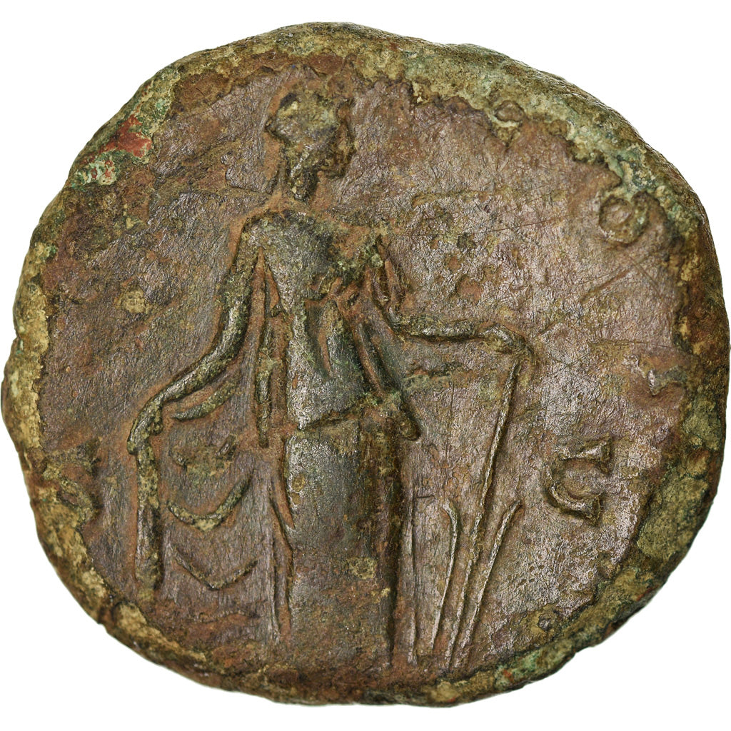 Moneta, Marcus Aurelius, Sesterzio, 155-156, Rome, MB, Bronzo, RIC:1329a