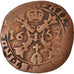 Moneda, Países Bajos españoles, TOURNAI, 1/2 Liard, Gigot, 6 Mites, 1651, BC