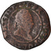 Monnaie, France, Henri III, Double Tournois, 1589, Rouen, B, Cuivre, CGKL:112