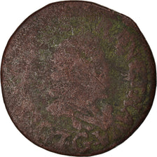 Coin, France, Louis XIII, Double Tournois, 1619, Poitiers, VG(8-10), Copper