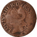 Monnaie, France, Louis XIII, Double Tournois, 1642, B+, Cuivre