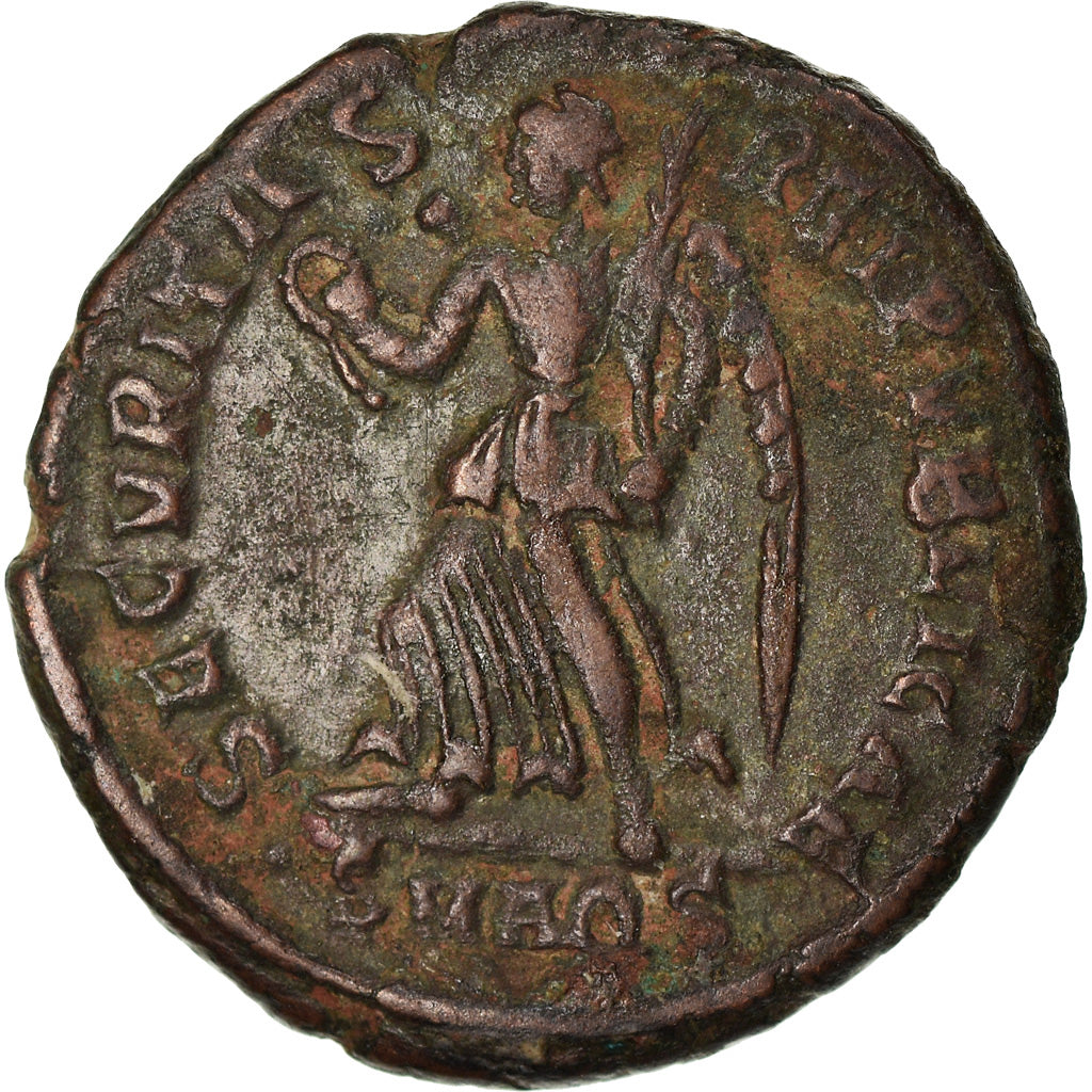 Moneda, Valentinian I, Nummus, 365, Aquileia, MBC, Cobre