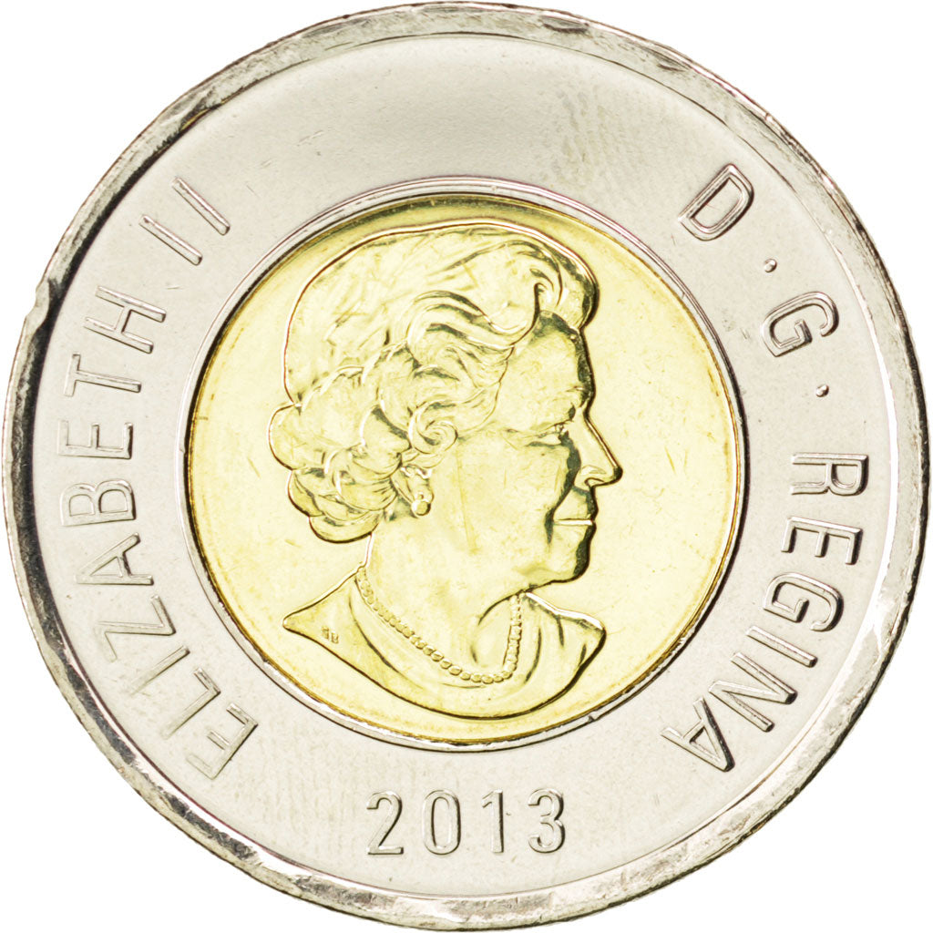CANADA, 2 Dollars, 2013, Royal Canadian Mint, KM #1257, MS(63), Bi-Metallic,...