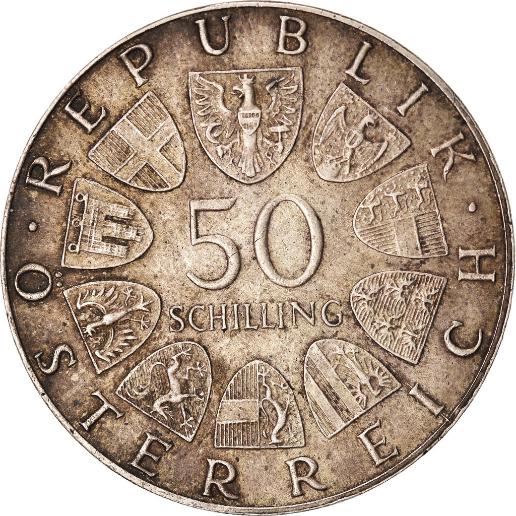 Münze, Österreich, 50 Schilling, 1973, SS+, Silber, KM:2917
