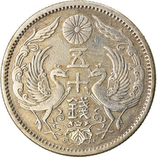 Monnaie, Japon, Yoshihito, 50 Sen, 1923, TTB, Argent, KM:46