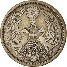Münze, Japan, Yoshihito, 50 Sen, 1923, SS, Silber, KM:46