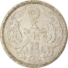 Coin, Japan, Yoshihito, 50 Sen, 1923, AU(50-53), Silver, KM:46