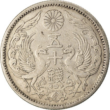Coin, Japan, Yoshihito, 50 Sen, 1923, AU(50-53), Silver, KM:46