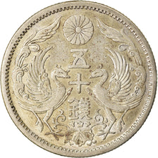 Coin, Japan, Yoshihito, 50 Sen, 1923, AU(50-53), Silver, KM:46