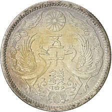 Monnaie, Japon, Yoshihito, 50 Sen, 1923, SUP, Argent, KM:46