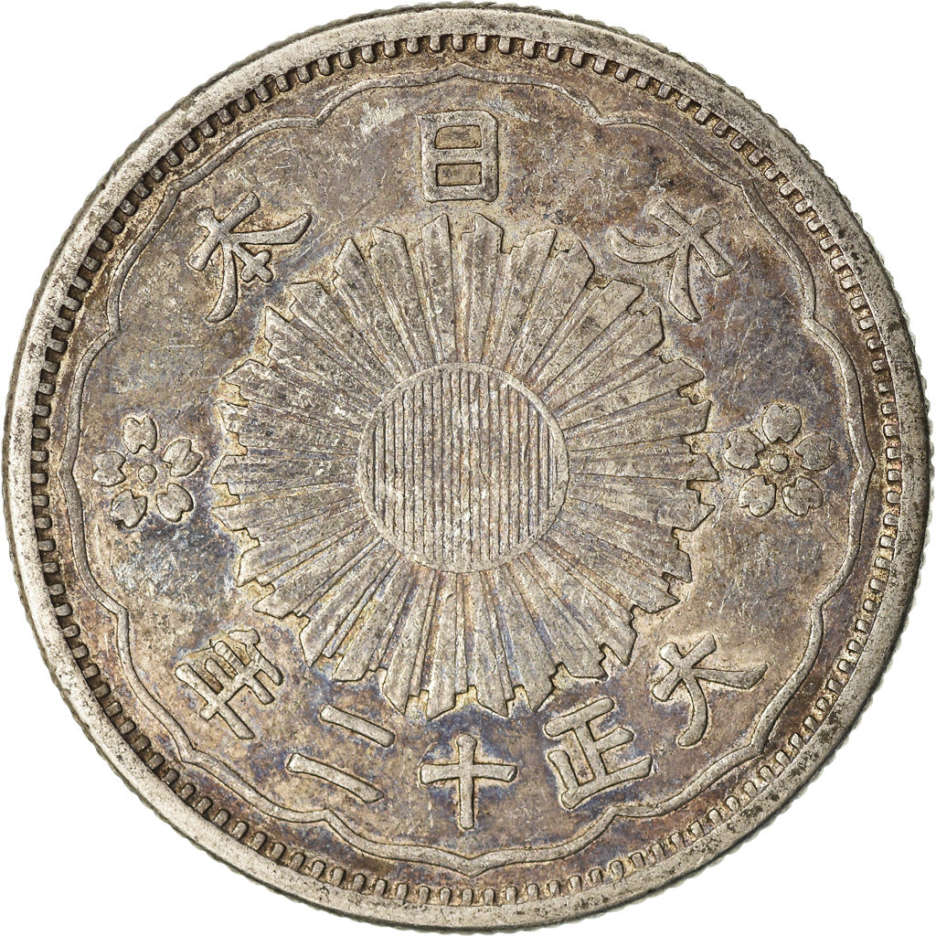 Monnaie, Japon, Yoshihito, 50 Sen, 1923, SUP, Argent, KM:46
