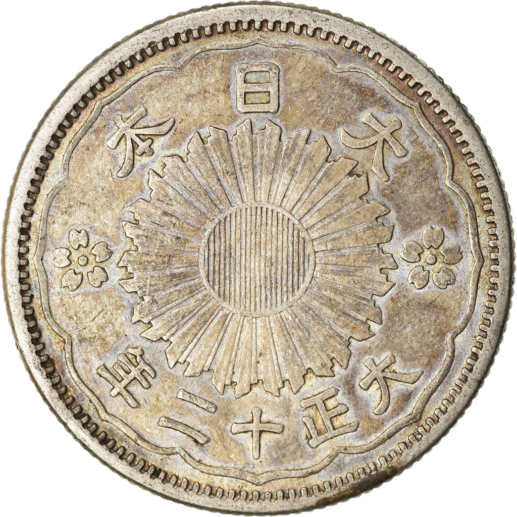 Monnaie, Japon, Yoshihito, 50 Sen, 1923, SUP, Argent, KM:46