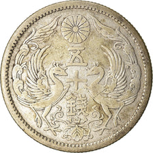 Moneta, Giappone, Yoshihito, 50 Sen, 1922, BB, Argento, KM:46
