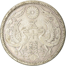 Münze, Japan, Yoshihito, 50 Sen, 1922, SS, Silber, KM:46