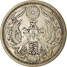 Monnaie, Japon, Yoshihito, 50 Sen, 1922, TTB+, Argent, KM:46