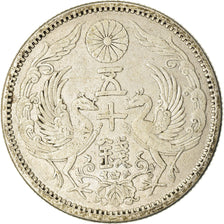 Moneda, Japón, Yoshihito, 50 Sen, 1922, MBC+, Plata, KM:46