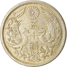 Coin, Japan, Yoshihito, 50 Sen, 1922, AU(50-53), Silver, KM:46