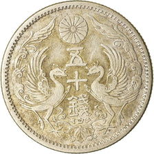 Moneta, Giappone, Yoshihito, 50 Sen, 1924, BB+, Argento, KM:46