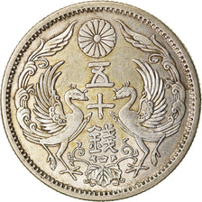 Monnaie, Japon, Yoshihito, 50 Sen, 1924, SUP, Argent, KM:46