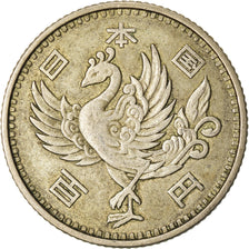 Moneta, Giappone, Hirohito, 100 Yen, 1958, BB+, Argento, KM:77