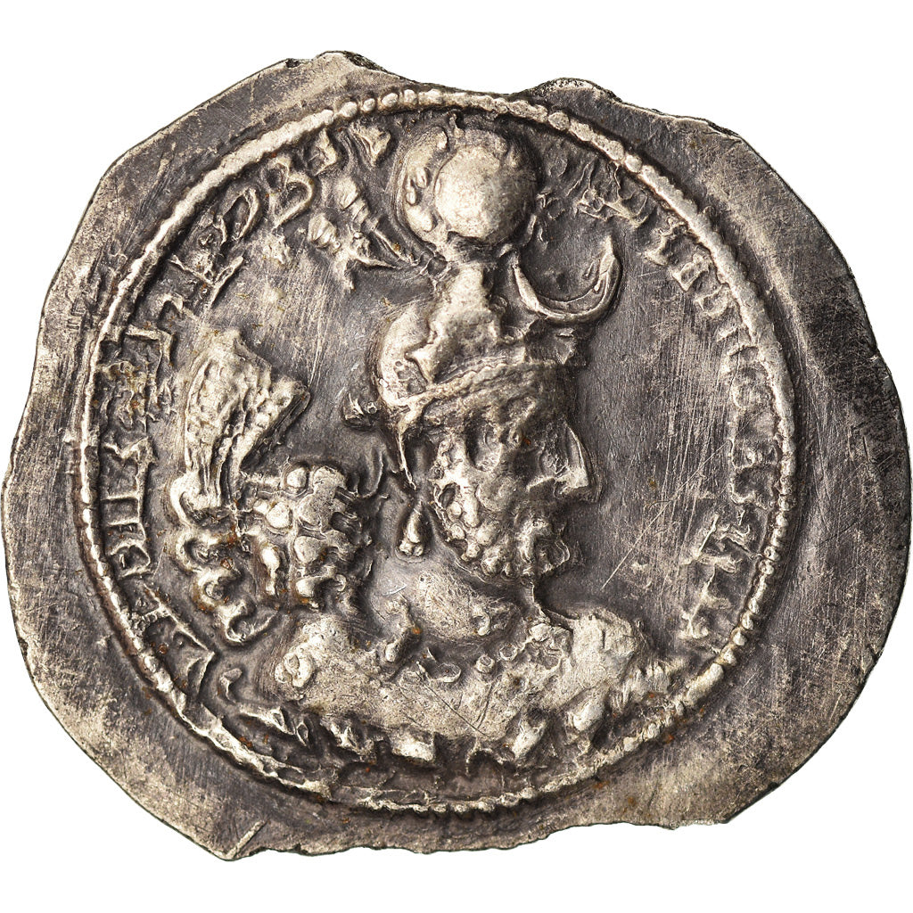 Monnaie, Royaume Sassanide, Yazdgard I, Drachme, AS (Aspahan), TB+, Argent