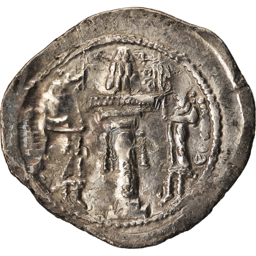 Münze, Sasanian Kings, Yazdgard I, Drachm, S+, Silber