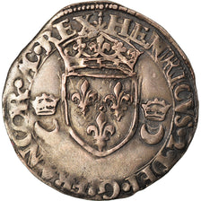 Munten, Frankrijk, Henri II, Douzain aux croissants, 1551, FR+, Billon