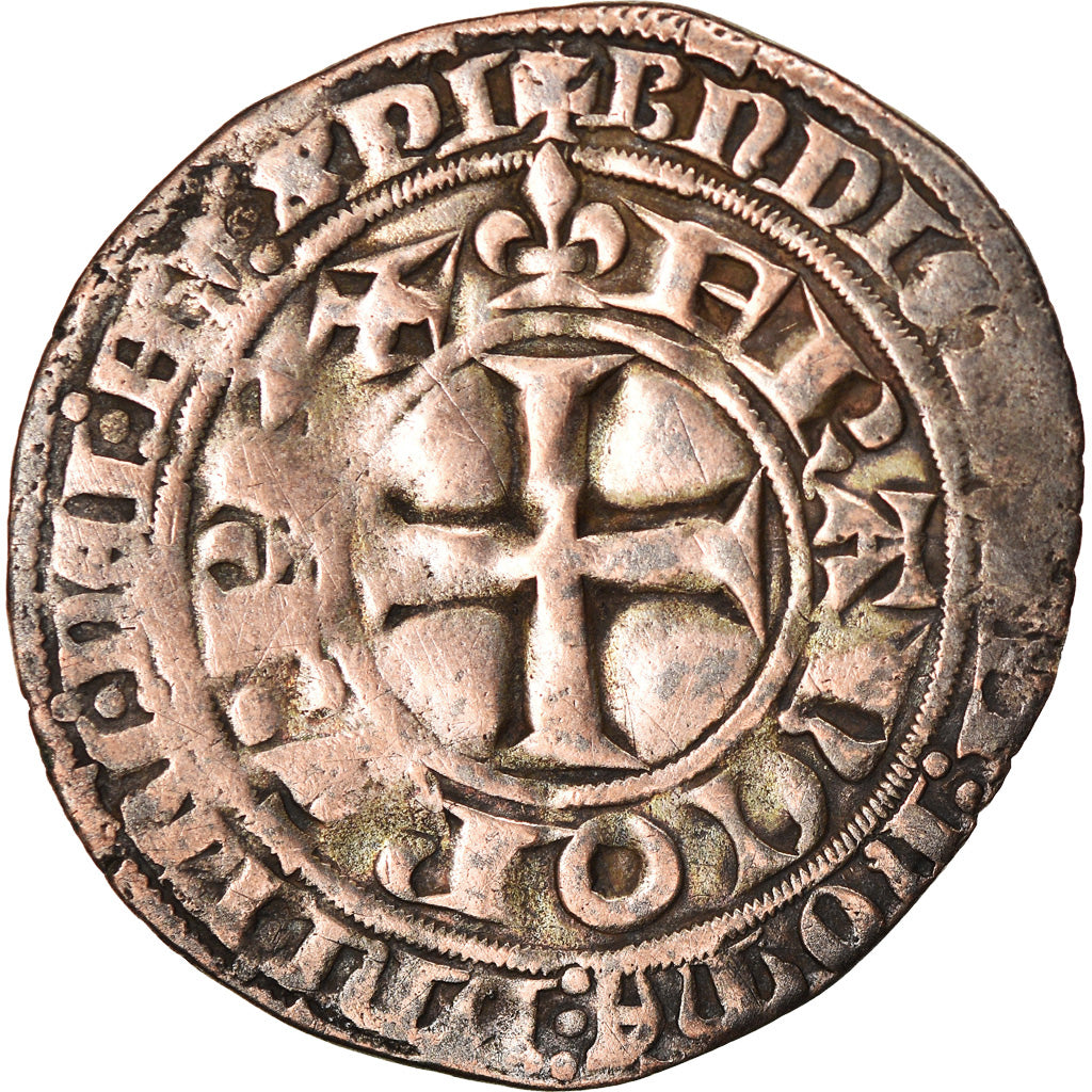 Münze, Frankreich, Charles V, Blanc au K, S+, Silber, Duplessy:363