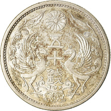 Münze, Japan, Yoshihito, 50 Sen, 1925, VZ, Silber, KM:46