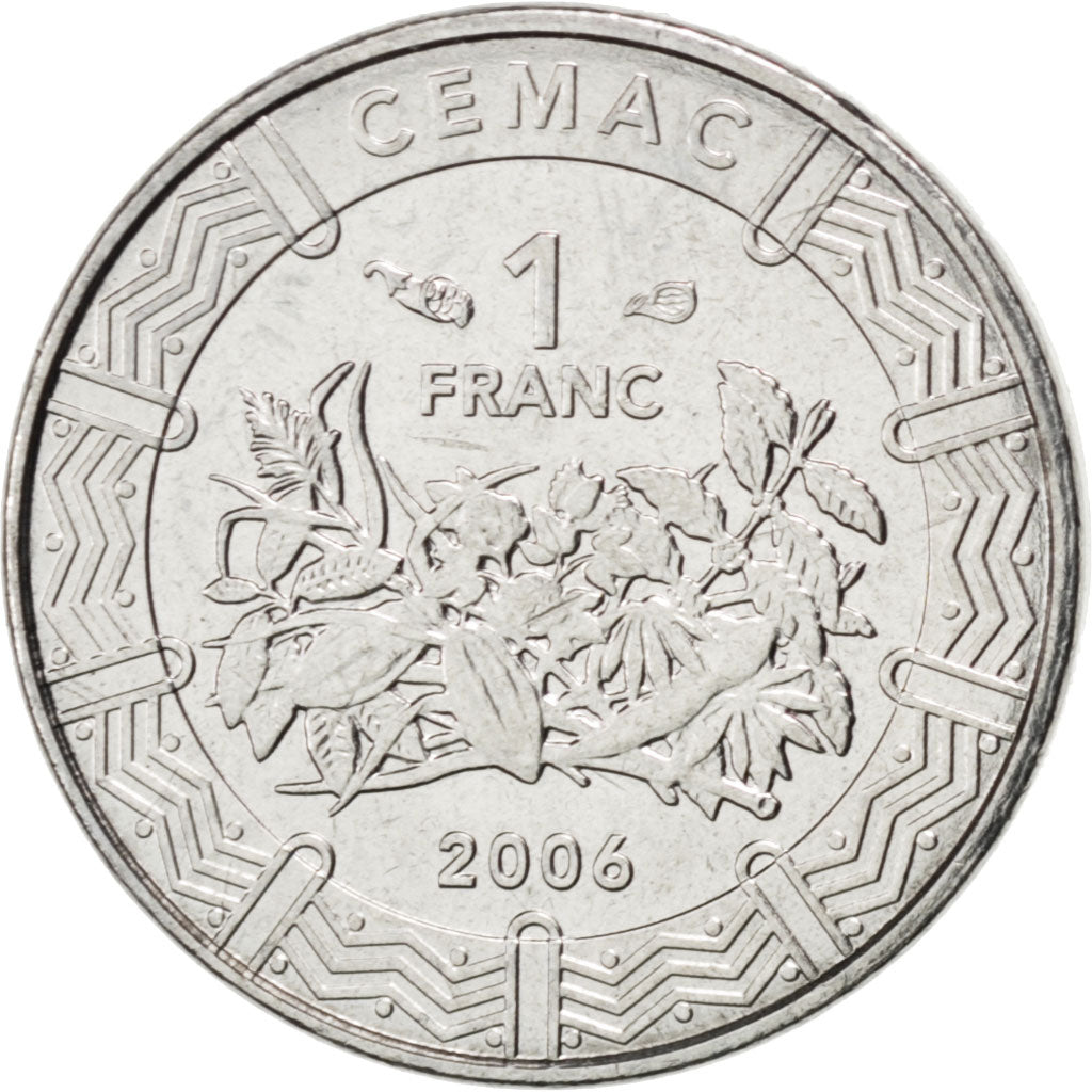 CENTRAL AFRICAN STATES, Franc, 2006, Paris, KM #16, MS(63), Stainless Steel,...