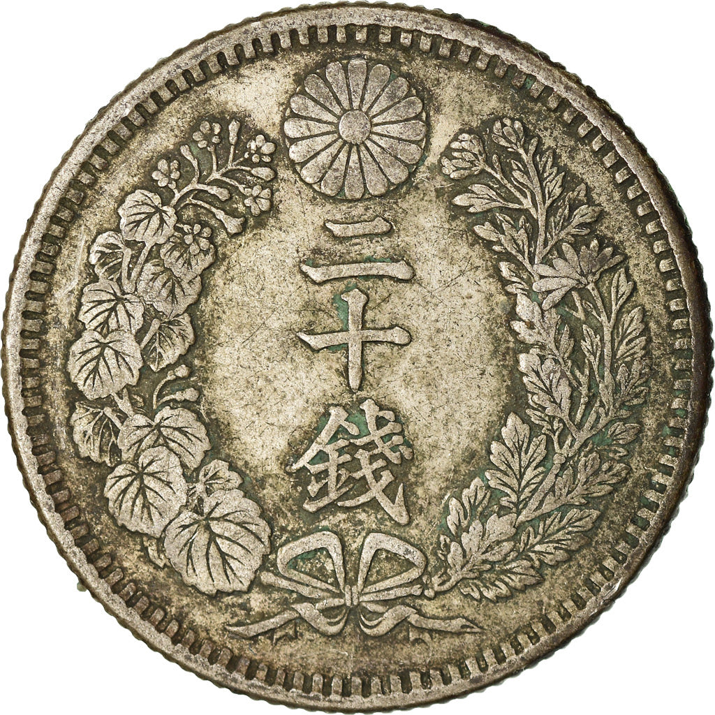 Moneta, Giappone, Mutsuhito, 20 Sen, 1899, BB, Argento, KM:24