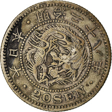 Moneta, Giappone, Mutsuhito, 20 Sen, 1895, BB, Argento, KM:24