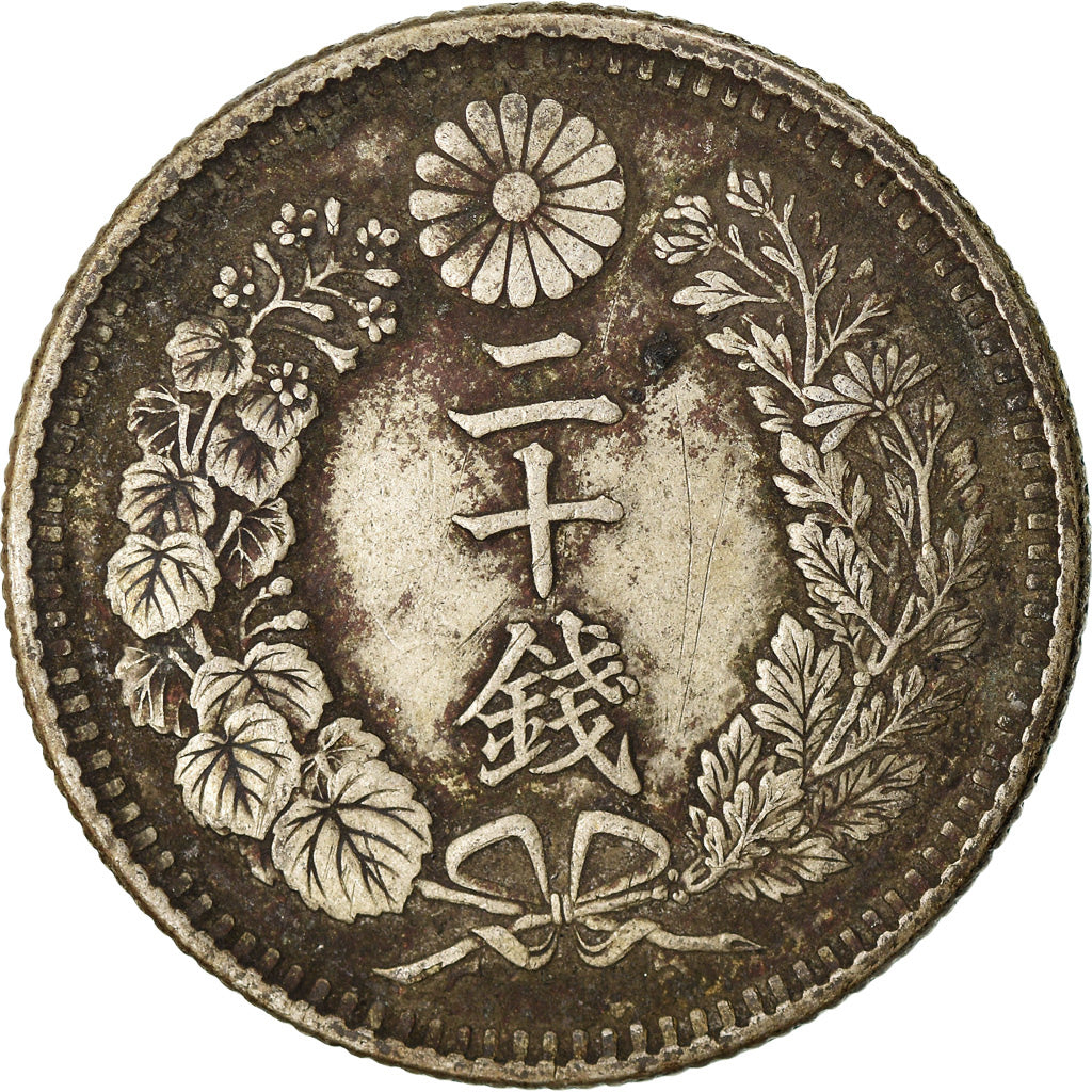 Moneta, Giappone, Mutsuhito, 20 Sen, 1898, BB, Argento, KM:24