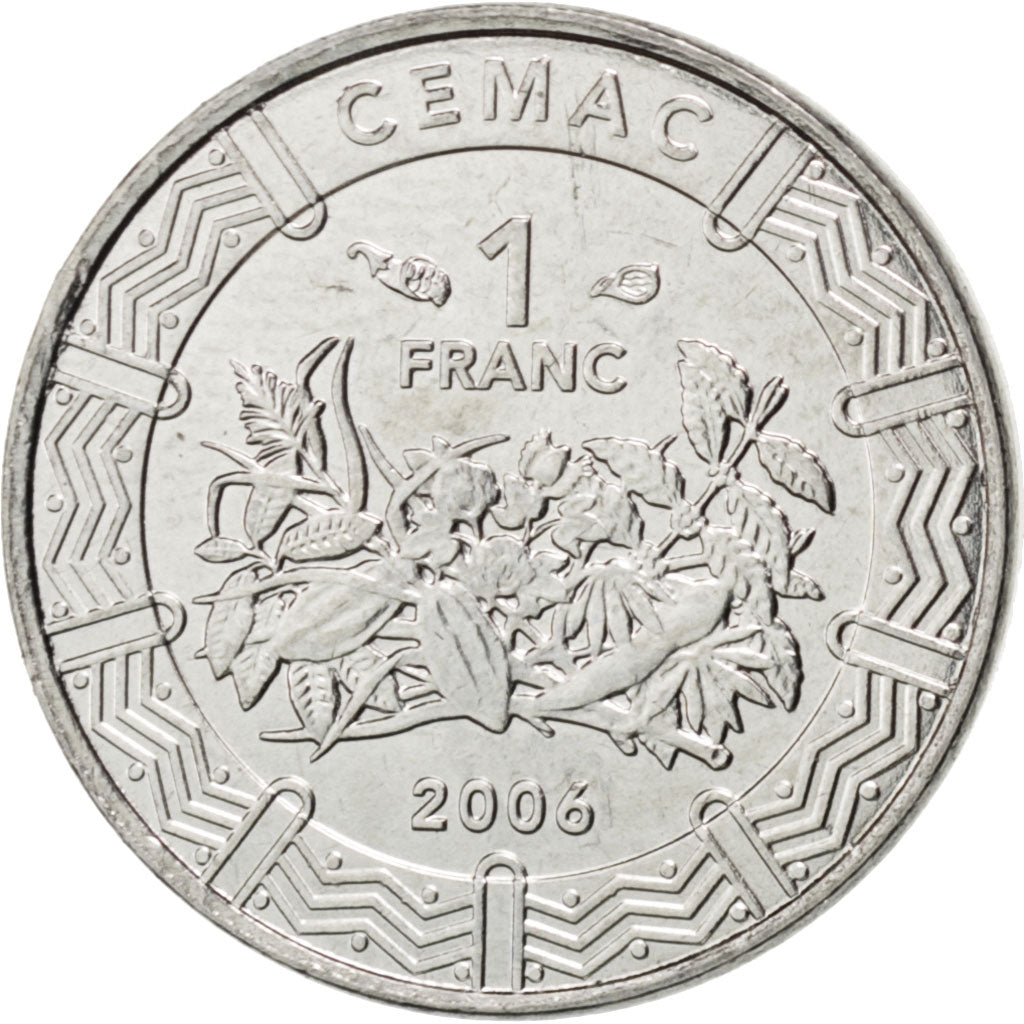 CENTRAL AFRICAN STATES, Franc, 2006, Paris, KM #16, MS(63), Stainless Steel,...