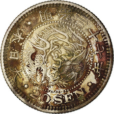 Moneta, Giappone, Mutsuhito, 20 Sen, 1904, BB, Argento, KM:24