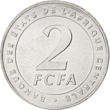 CENTRAL AFRICAN STATES, 2 Francs, 2006, Paris, KM #17, MS(63), Stainless Steel,.