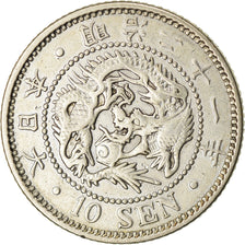 Coin, Japan, Mutsuhito, 10 Sen, 1888, AU(50-53), Silver, KM:23