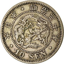 Moneta, Giappone, Mutsuhito, 10 Sen, 1897, BB, Argento, KM:23