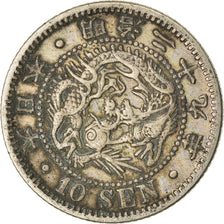 Monnaie, Japon, Mutsuhito, 10 Sen, 1896, TTB, Argent, KM:23