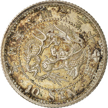 Moneta, Giappone, Mutsuhito, 10 Sen, 1904, BB+, Argento, KM:23