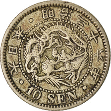 Coin, Japan, Mutsuhito, 10 Sen, 1893, EF(40-45), Silver, KM:23