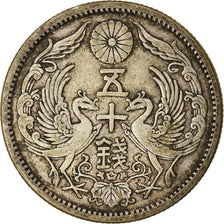 Moneta, Giappone, Yoshihito, 50 Sen, 1923, BB, Argento, KM:46