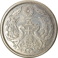 Coin, Japan, Yoshihito, 50 Sen, 1923, AU(50-53), Silver, KM:46