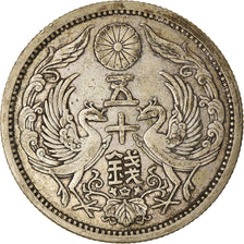 Coin, Japan, Yoshihito, 50 Sen, 1923, AU(50-53), Silver, KM:46