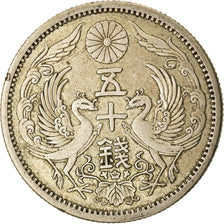 Coin, Japan, Yoshihito, 50 Sen, 1923, AU(50-53), Silver, KM:46