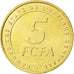 CENTRAL AFRICAN STATES, 5 Francs, 2006, Paris, KM #18, MS(63), Brass, 15.9, 2.33