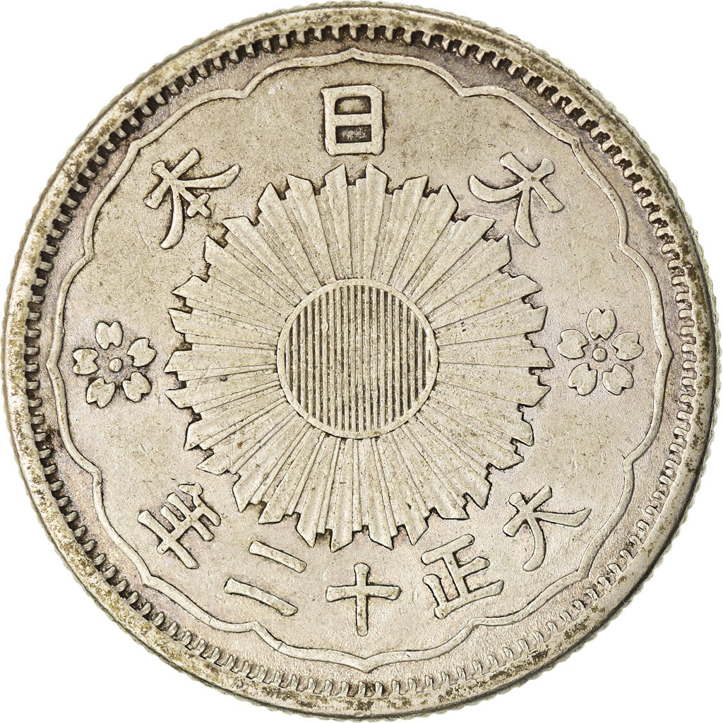 Monnaie, Japon, Yoshihito, 50 Sen, 1923, SUP, Argent, KM:46
